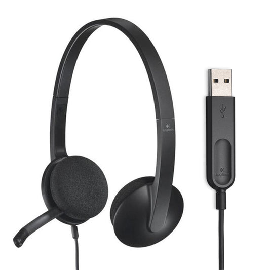 Logitech H340 Computer Office Education Training USB Interface Microphone Wired Headset - Multimedia Headset by Logitech | Online Shopping UK | buy2fix
