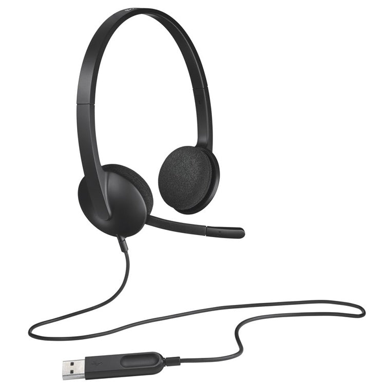 Logitech H340 Computer Office Education Training USB Interface Microphone Wired Headset - Multimedia Headset by Logitech | Online Shopping UK | buy2fix