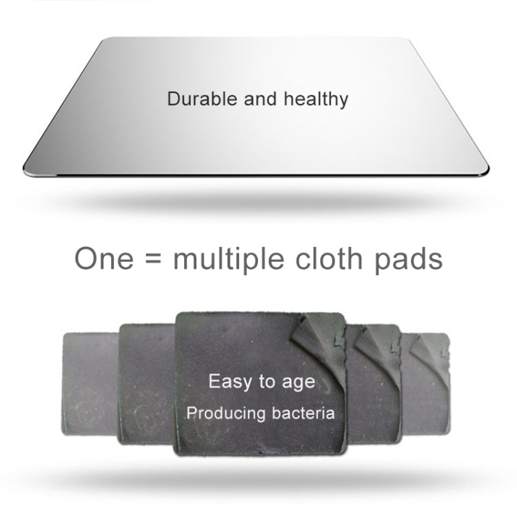 Aluminum Alloy Double-sided Non-slip Mat Desk Mouse Pad, Size : Mini(Silver) - Mouse Pads by buy2fix | Online Shopping UK | buy2fix