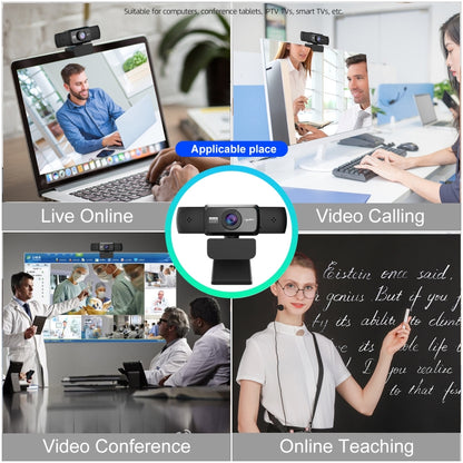 HXSJ S5 1080P Adjustable HD Video Webcam PC Camera with Microphone(Black) - HD Camera by HXSJ | Online Shopping UK | buy2fix