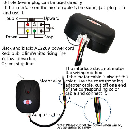 Electric Garage Door Controller Rolling Door Roll Gate Remote Control Plug-Chain Motor Receiver with Cable - Consumer Electronics by buy2fix | Online Shopping UK | buy2fix