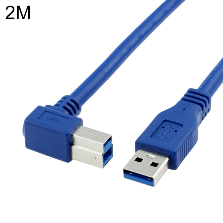 USB 3.0 A Male to Right 90 Degrees Angle USB 3.0 Type-B Male High Speed Printer Cable, Cable Length: 2m - USB 3.0 by buy2fix | Online Shopping UK | buy2fix