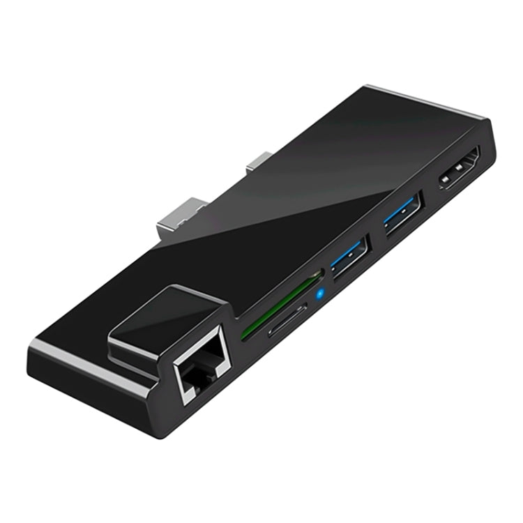 Rocketek SH768 6 in 1 RJ45 / USB 3.0 / HDMI / SD / TF HUB Adapter for Surface Pro 5 / 6 - USB 3.0 HUB by ROCKETEK | Online Shopping UK | buy2fix