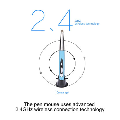 PR-06 4-keys Smart Wireless Optical Mouse with Stylus Pen Function (Blue) - Computer & Networking by buy2fix | Online Shopping UK | buy2fix