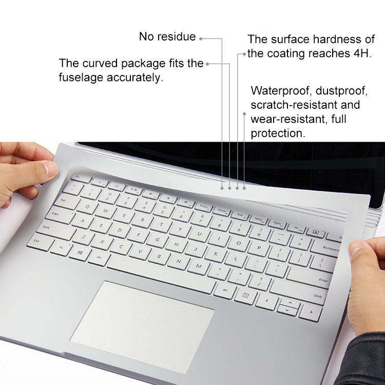4 in 1 Notebook Shell Protective Film Sticker Set for Microsoft Surface Book 2 15 inch(Silver) - Computer & Networking by buy2fix | Online Shopping UK | buy2fix
