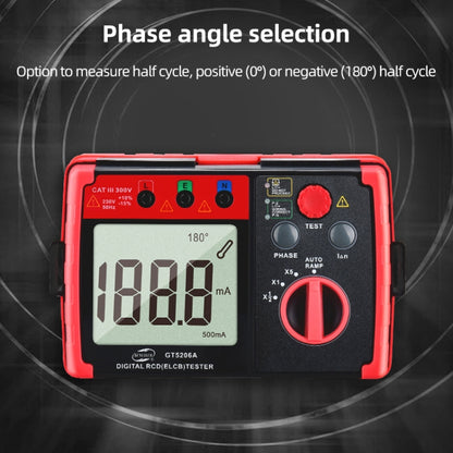 BENETECH GT5206A Professional LCD Digital Leakage Protector Switch Tester - Battery & Resistance Tester by BENETECH | Online Shopping UK | buy2fix