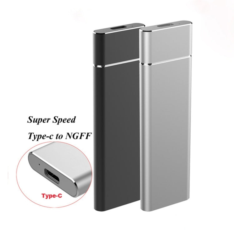 M.2 NGFF to USB-C / Type-C USB 3.1 Interface Aluminum Alloy SSD Enclosure (Silver) - HDD Enclosure by buy2fix | Online Shopping UK | buy2fix