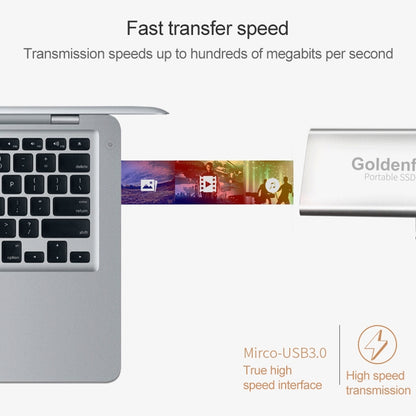 Goldenfir NGFF to Micro USB 3.0 Portable Solid State Drive, Capacity: 60GB(Silver) - Computer & Networking by Goldenfir | Online Shopping UK | buy2fix