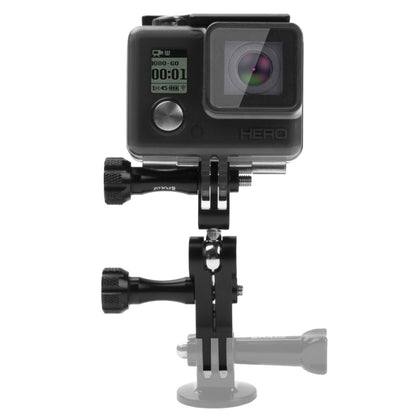 PULUZ CNC Aluminum Ball Joint Mount with 2 Long Screws for GoPro Hero11 Black / HERO10 Black /9 Black /8 Black /7 /6 /5 /5 Session /4 Session /4 /3+ /3 /2 /1, DJI Osmo Action and Other Action Cameras(Black) - DJI & GoPro Accessories by PULUZ | Online Shopping UK | buy2fix