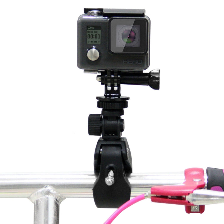 PULUZ Motorcycle Bicycle Handlebar Holder with Tripod Mount & Screw for GoPro Hero11 Black / HERO10 Black /9 Black /8 Black /7 /6 /5 /5 Session /4 Session /4 /3+ /3 /2 /1, DJI Osmo Action and Other Action Cameras(Black) - DJI & GoPro Accessories by PULUZ | Online Shopping UK | buy2fix