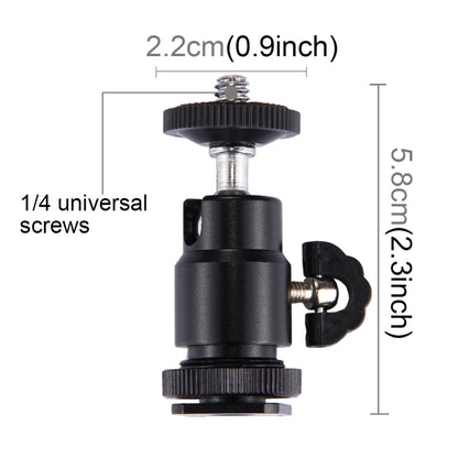 PULUZ Cold Shoe Tripod Head 1/4 inch Tripod Screw Head with Lock - Camera Accessories by PULUZ | Online Shopping UK | buy2fix