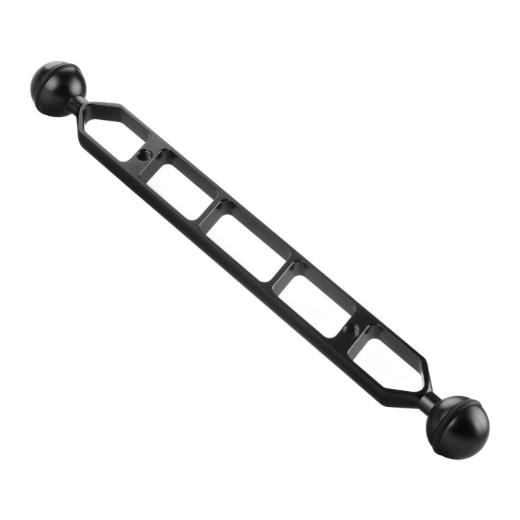 PULUZ 11.0 inch 27.9cm Aluminum Alloy Dual Balls Arm, Ball Diameter: 25mm(Black) - Camera Accessories by PULUZ | Online Shopping UK | buy2fix