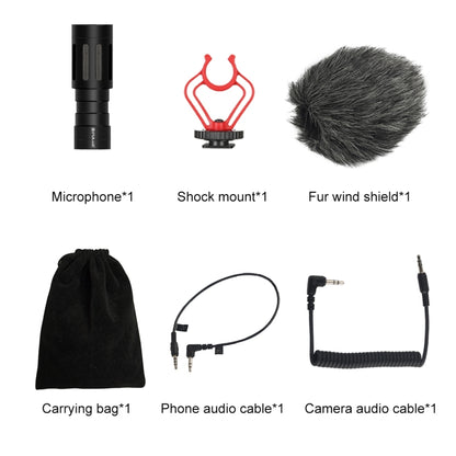 PULUZ Professional Interview Condenser Video Shotgun Microphone with 3.5mm Audio Cable for DSLR & DV Camcorder - Consumer Electronics by PULUZ | Online Shopping UK | buy2fix