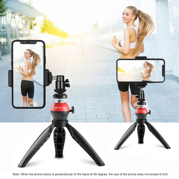 PULUZ 1/4 inch Screw Aluminum Alloy Ball Head ABS Tripod Adapter(Red) - Camera Accessories by PULUZ | Online Shopping UK | buy2fix