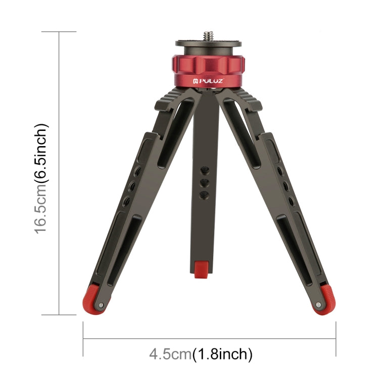 PULUZ Desktop Vlogging Live Tripod Holder with Cold Shoe Bases for DSLR & Digital Cameras, Adjustable Height: 7.5-14.5cm - Tripods by PULUZ | Online Shopping UK | buy2fix