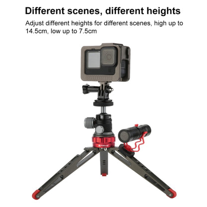 PULUZ Desktop Vlogging Live Tripod Holder with Cold Shoe Bases for DSLR & Digital Cameras, Adjustable Height: 7.5-14.5cm - Tripods by PULUZ | Online Shopping UK | buy2fix