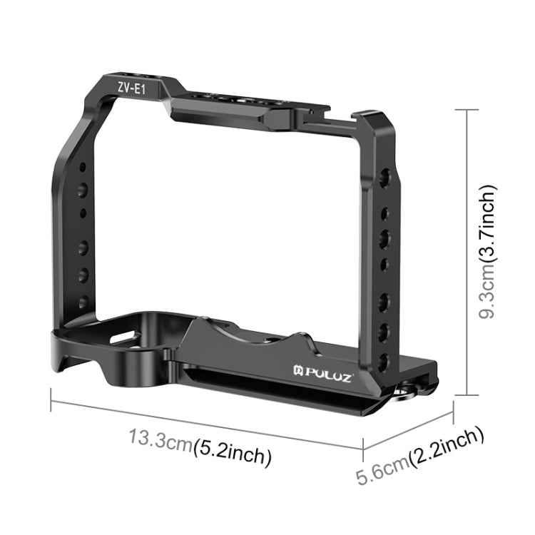 For Sony ZV-E1 PULUZ Aluminum Alloy Camera Cage Stabilizer (Black) - Camera Cage by PULUZ | Online Shopping UK | buy2fix