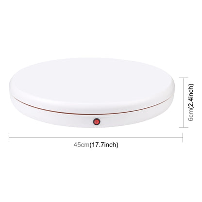 PULUZ 45cm Remote Control Adjusting Speed Rotating Turntable Display Stand, White, Load 100kg(UK Plug) -  by PULUZ | Online Shopping UK | buy2fix