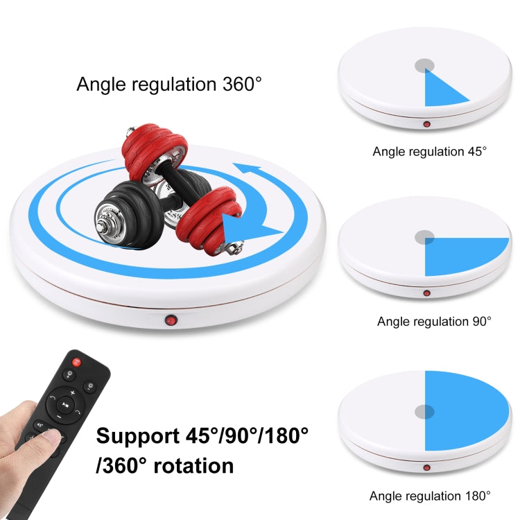 PULUZ 45cm Remote Control Adjusting Speed Rotating Turntable Display Stand, White, Load 100kg(UK Plug) -  by PULUZ | Online Shopping UK | buy2fix