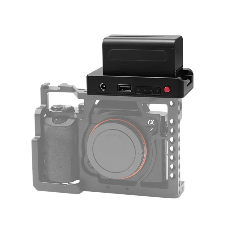 PULUZ  NPF970 Battery Metal Base Mount For Canon / Nikon / Panasonic (Black) - Camera Accessories by PULUZ | Online Shopping UK | buy2fix