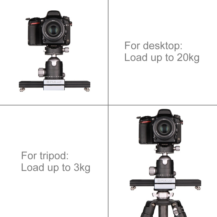 PULUZ Close-Up Shooting Desktop Fluid Drag Track Slider Aluminum Alloy Camera Video Stabilizer Rail with 1/4 inch Screw - Other Accessories by PULUZ | Online Shopping UK | buy2fix