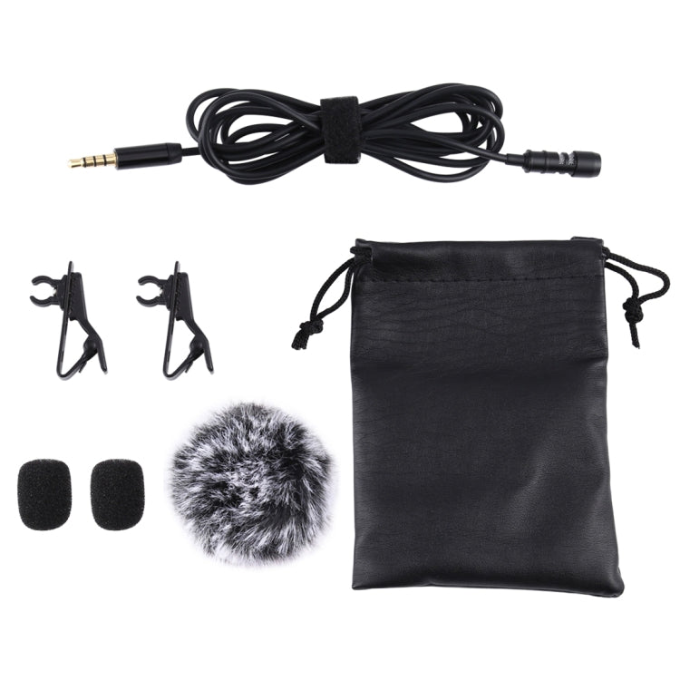 PULUZ 1.5m 3.5mm Jack Lavalier Wired Condenser Recording Microphone - Consumer Electronics by PULUZ | Online Shopping UK | buy2fix