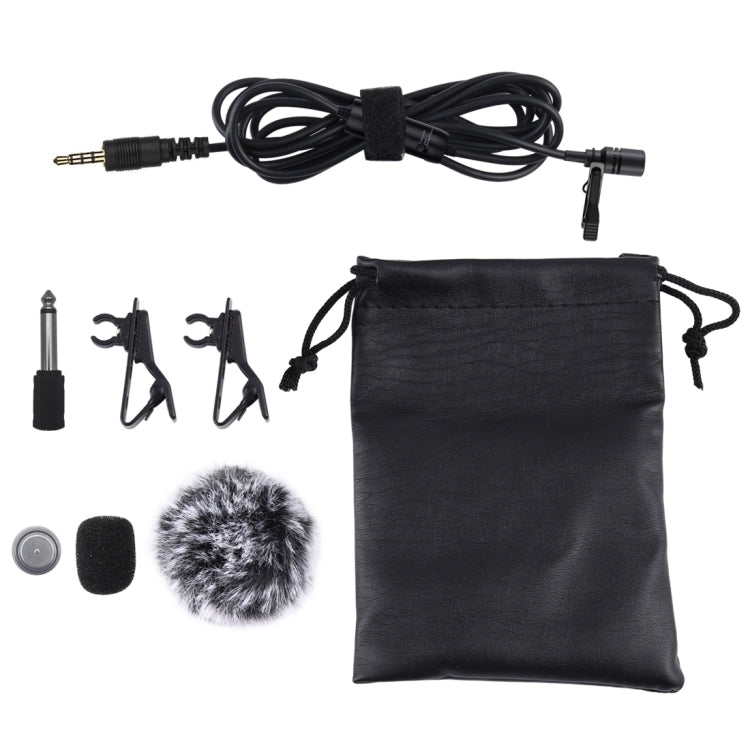 PULUZ 3.5mm Jack Lavalier Omnidirectional Condenser Recording Video Microphone, Length: 6m - Consumer Electronics by PULUZ | Online Shopping UK | buy2fix