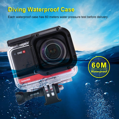 PULUZ 60m Underwater Depth Diving Case Waterproof Camera Housing for Insta360 ONE R 4K Wide-angle Edition(Transparent) - DJI & GoPro Accessories by PULUZ | Online Shopping UK | buy2fix