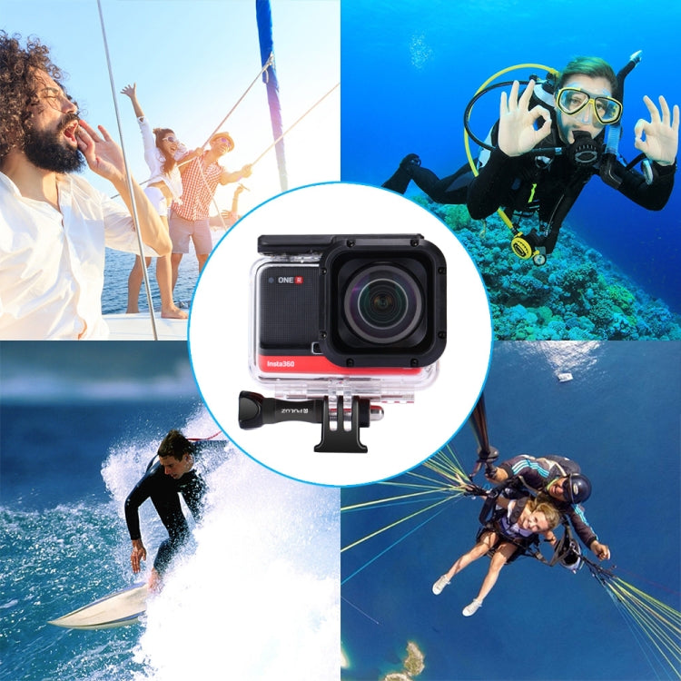 PULUZ 60m Underwater Depth Diving Case Waterproof Camera Housing for Insta360 ONE R 4K Wide-angle Edition(Transparent) - DJI & GoPro Accessories by PULUZ | Online Shopping UK | buy2fix