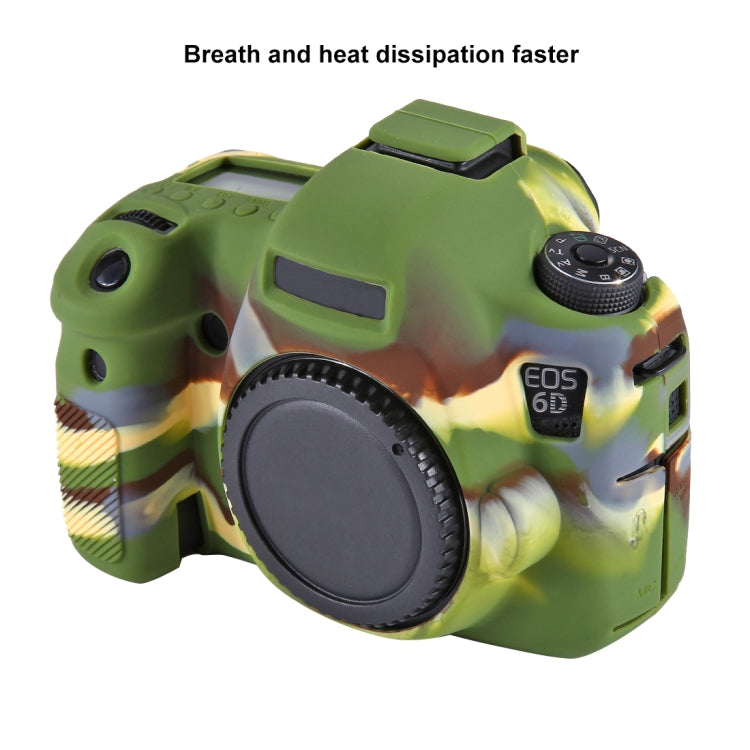 PULUZ Soft Silicone Protective Case for Canon EOS 6D(Camouflage) - Protective Case by PULUZ | Online Shopping UK | buy2fix