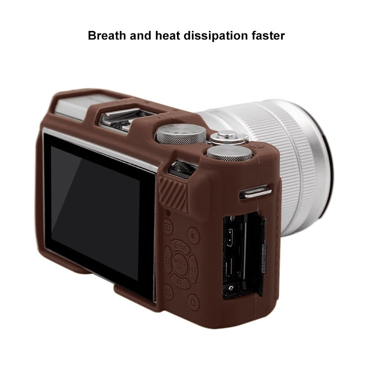 PULUZ Soft Silicone Protective Case for FUJIFILM X-A3 / X-A10(Coffee) - Protective Case by PULUZ | Online Shopping UK | buy2fix