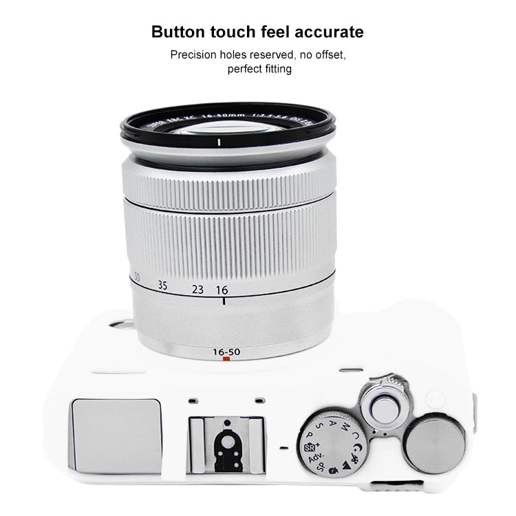 PULUZ Soft Silicone Protective Case for FUJIFILM X-A3 / X-A10(White) - Camera Accessories by PULUZ | Online Shopping UK | buy2fix