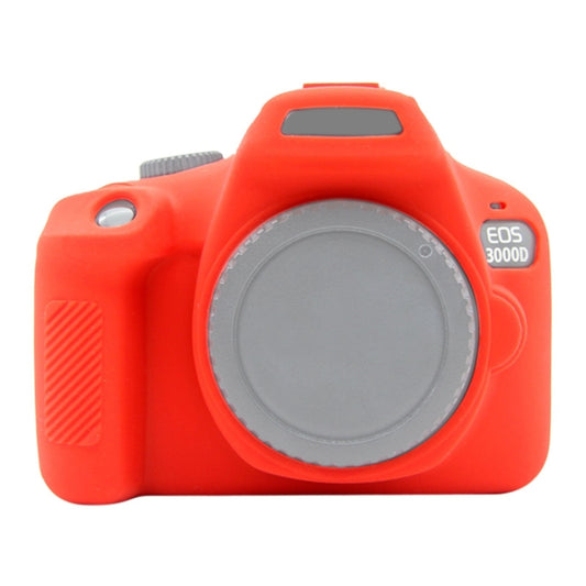 PULUZ Soft Silicone Protective Case for Canon EOS 3000D / 4000D(Red) - Protective Case by PULUZ | Online Shopping UK | buy2fix