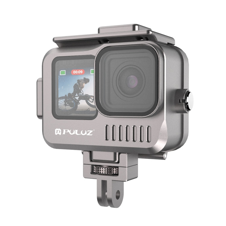 For GoPro HERO13 Black /12 Black /11 Black /10 Black /9 Black PULUZ 40m Waterproof Housing Aluminum Alloy Protective Case (Grey) - Waterproof Cases by PULUZ | Online Shopping UK | buy2fix