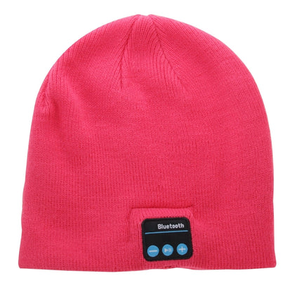 Knitted Bluetooth Headset Warm Winter Hat with Mic for Boy & Girl & Adults(Magenta) - Smart Wear by buy2fix | Online Shopping UK | buy2fix
