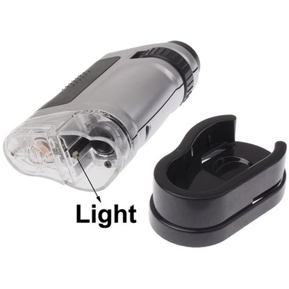 20X - 40X Magnification Zoom Lens Pocket Microscope with LED Light(Silver) - Consumer Electronics by buy2fix | Online Shopping UK | buy2fix