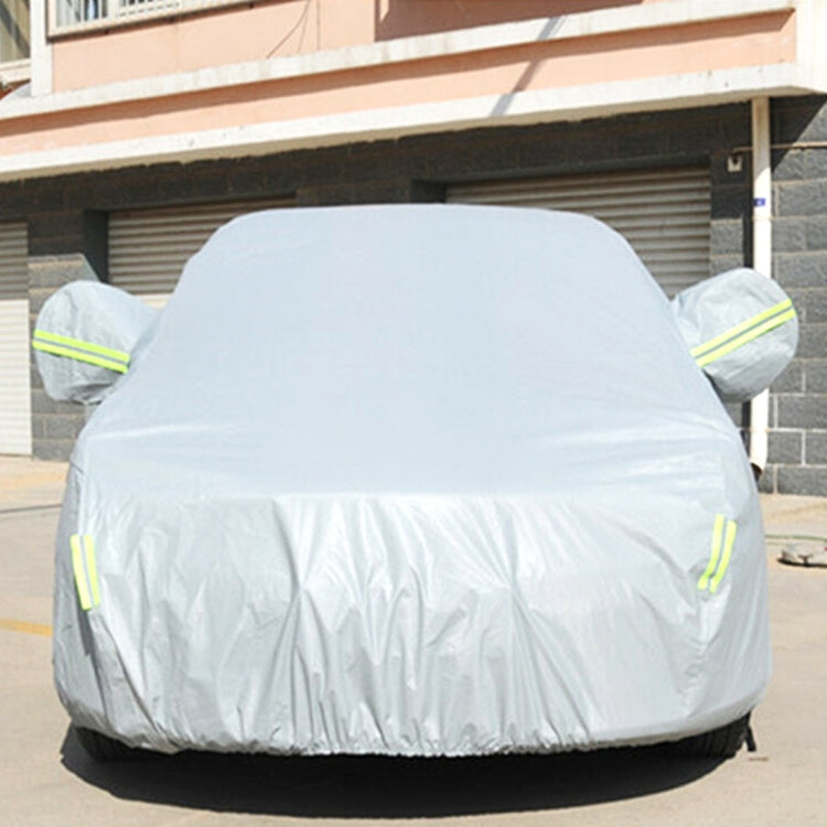 PEVA Anti-Dust Waterproof Sunproof Sedan Car Cover with Warning Strips, Fits Cars up to 5.1m(199 inch) in Length - PE Material by buy2fix | Online Shopping UK | buy2fix