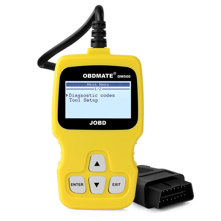 OBDMATE OM500 OBDII / EOBD / JOBD Code Reader(Yellow) - In Car by buy2fix | Online Shopping UK | buy2fix