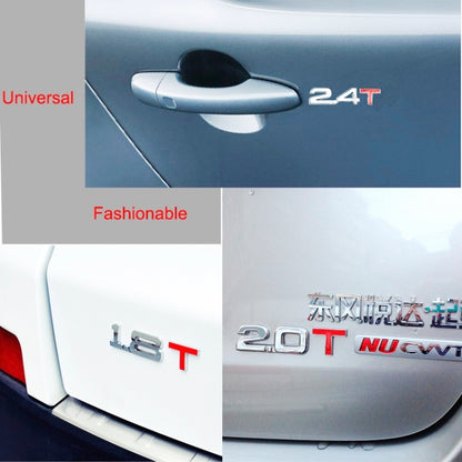 3D Universal Decal Chromed Metal 2.5T Car Emblem Badge Sticker Car Trailer Gas Displacement Identification, Size: 8.5x2.5 cm - 3D Metal Sticker by buy2fix | Online Shopping UK | buy2fix