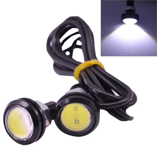 2 PCS 2x 3W 120LM Waterproof Eagle Eye light  White LED Light for Vehicles, Cable Length: 60cm(Black) - In Car by buy2fix | Online Shopping UK | buy2fix
