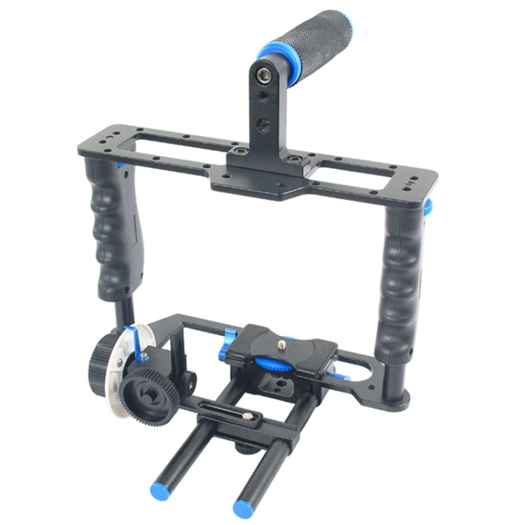 YELANGU YLG1103A-B Large Handle Video Camera Cage Stabilizer + Matte Box Kit for DSLR Camera / Video Camera - Camera Cage by YELANGU | Online Shopping UK | buy2fix