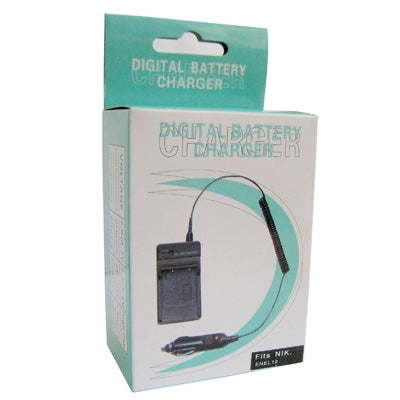 Digital Camera Battery Charger for NIKON ENEL12(Black) - Battery Car Charger by buy2fix | Online Shopping UK | buy2fix