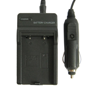 2 in 1 Digital Camera Battery Charger for CASIO CNP100(Black) - Battery Car Charger by buy2fix | Online Shopping UK | buy2fix