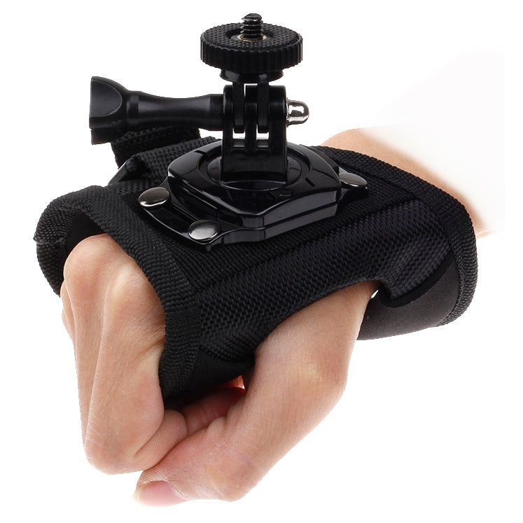 360 Degree Rotation Glove Style Strap Mount Wrist Strap Palm Holder with Screw and Adapter for Xiaomi Yi Sport Camera / GoPro Hero4 / 3+ / 3 / 2 / 1, Size: 45cm x 11cm - DJI & GoPro Accessories by buy2fix | Online Shopping UK | buy2fix