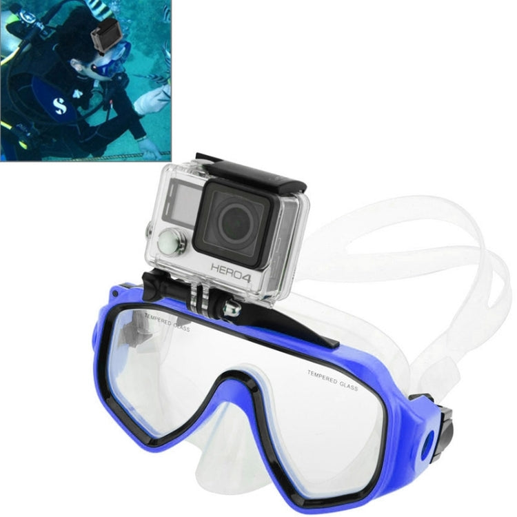 Water Sports Diving Equipment Diving Mask Swimming Glasses with Mount for GoPro Hero11 Black / HERO10 Black / HERO9 Black /HERO8 / HERO7 /6 /5 /5 Session /4 Session /4 /3+ /3 /2 /1, Insta360 ONE R, DJI Osmo Action and Other Action Cameras(Blue) - DJI & GoPro Accessories by buy2fix | Online Shopping UK | buy2fix