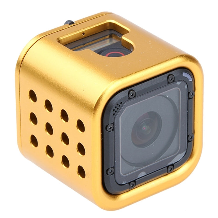 Housing Shell CNC Aluminum Alloy Protective Cage with Insurance Back Cover for GoPro HERO5 Session /HERO4 Session /HERO Session(Gold) - DJI & GoPro Accessories by buy2fix | Online Shopping UK | buy2fix