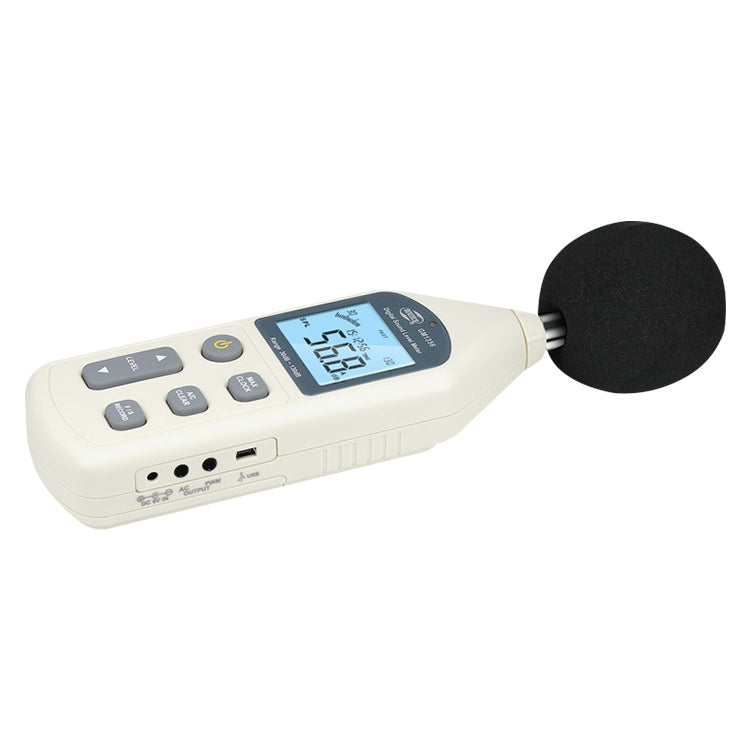 Digital Sound Level Meter with USB Port(Range: 30dB~130dB)(Beige) - Consumer Electronics by buy2fix | Online Shopping UK | buy2fix