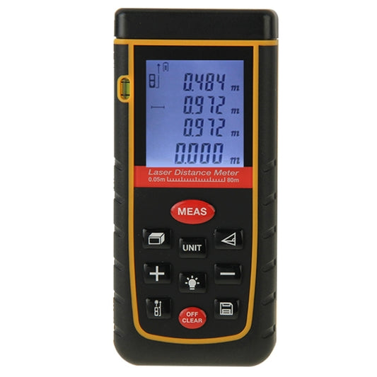 RZ-A80 1.9 inch LCD 80m Hand-held Laser Distance Meter with Level Bubble - Consumer Electronics by buy2fix | Online Shopping UK | buy2fix