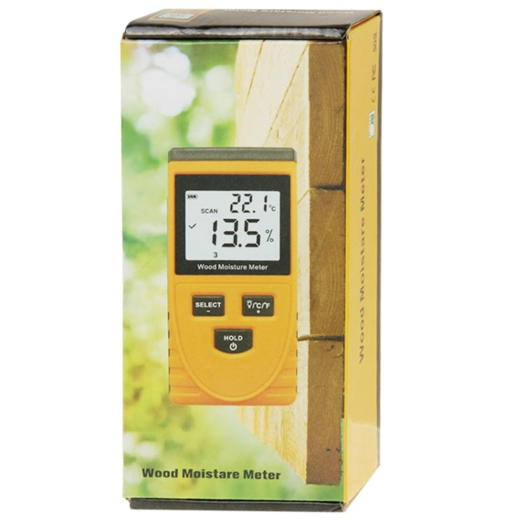 GM630 Digital Wood Moisture Meter with LCD(Orange) - Consumer Electronics by buy2fix | Online Shopping UK | buy2fix