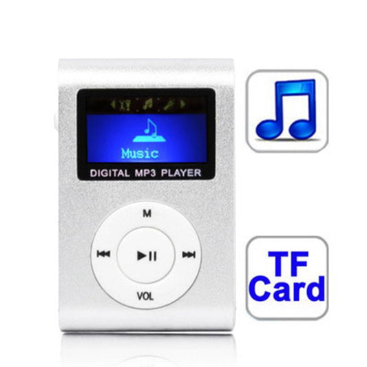 TF / Micro SD Card Slot MP3 Player with LCD Screen, Metal Clip(Silver) - Consumer Electronics by buy2fix | Online Shopping UK | buy2fix